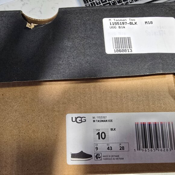 UGG Australia Tasman IOE Slipper Shoes Black New W/Box Men’s 10 - Picture 6 of 10